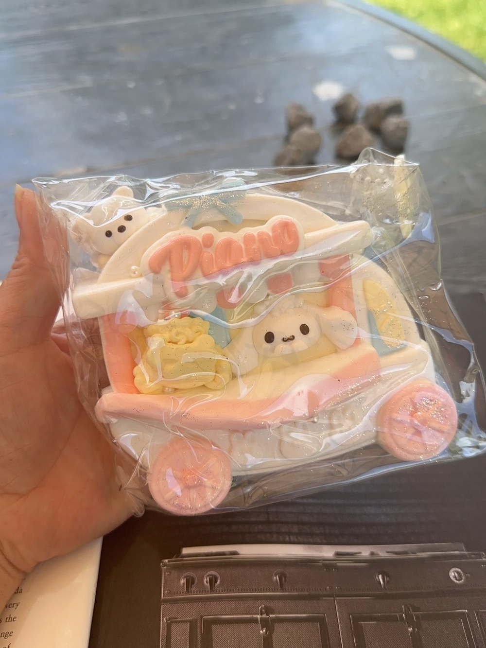 Piano Pet Cart Decorative Cinnamoroll Figurine Bag Charm
